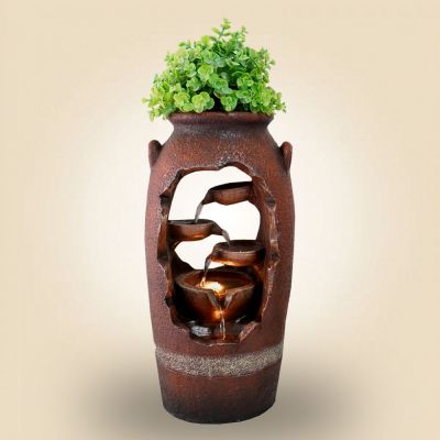 SS3220188 Polyresin water fountain L25.5cm xW22cm H49cm