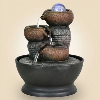 SS2193557 Polyresin water fountain L18cm xW18cm H22.5cm