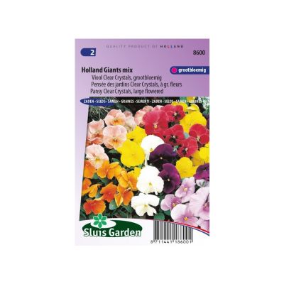SL8600 Pansy Clear Crystals Holland Giants mix