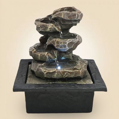 SS2137003 Polyresin tabletop fountain-Electrical L20cm xW18cm H21.5cm