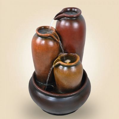 SS3210193 Polyresin water fountain L34cm xW34cm H52cm