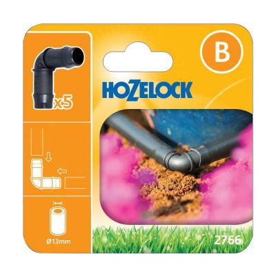 HOZELOCK 2766 ELBOW CONNECTOR 90° 13MM 5PC