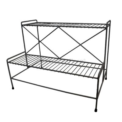 #201 PLANT METAL STAND 2 TIER (B/R)